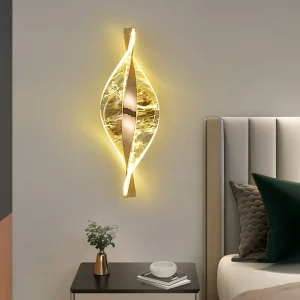 Contemporary Minimalist Acrylic Smoke Effect Wall Lamp Luxury Ambient Bedside Lighting for Modern Bedroom