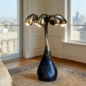 Contemporary Sculpture Standing Light Minimalist Organic Shape Decorative Floor Lamp Aesthetic Living Room Furniture Piece