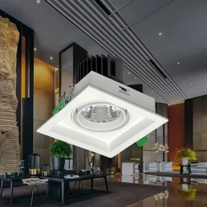 Contract Supply Square Embedded Grille Spotlight Ceiling Lamp for New Retail Store Indoor Lighting Installation