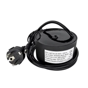 Copper-Winding Single-Phase Potted Waterproof Toroidal Transformer 240V/120V to 12V 100W/300W for Lighting