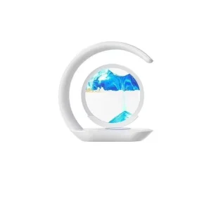 Cordless Dimmable Table Lamp Wireless Charging Quicksand Painting Light
