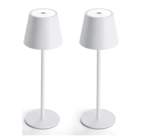 Cordless Rechargeable Table Lamps 3Colors Stepless Dimming Battery LED Desk Lamp for Bedroom Couple Dinner Desk
