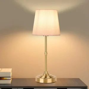 Cordless Table Lamp Fabric Shade Desk Lamp 5200mAh Rechargeable Battery Powered Lighting Dimmable Light