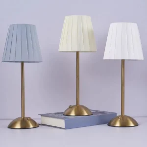 Cordless Table Lamp Touch Control 3-Color Diamond Crystal LED Desk Lamp Ambient Light Portable Rechargeable DC Power
