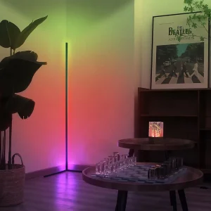 Corner Floor Lamp 60 Inch RGB LED Corner Lamp LED Floor Lamp for Living Room Bedroom Game Room