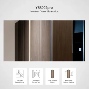 Corner LED Cabinet Light for Wood Wall Panels Aluminum PC Wall-Mounted Fixture YB3002PRO-42