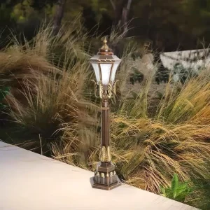 Courtyard Street Community High Double Heads Landscape Lamp Waterproof Villa Garden Outdoor Solar Pole Lights