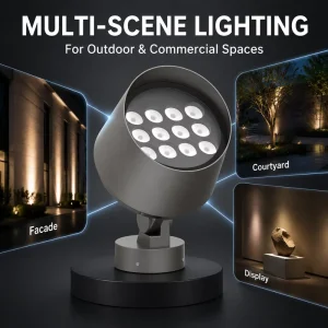Crane 100W RGBW COB IP65 Aluminum AC LED Flood Light and Architectural Spotlight for Villa Facade Courtyard Landscape