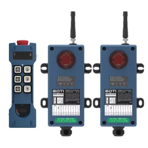 Crane Industrial Wireless Remote Control AC/DC 18-65V Single-Speed 6-Channel Waterproof Plastic Remote with AAA Battery and 100m Range