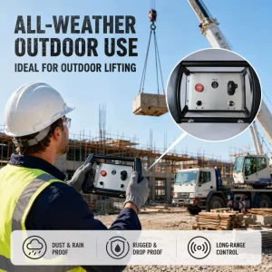 Crane Remote Control 1-Lever Wireless Remote Control for Crane IP68 Waterproof Controller