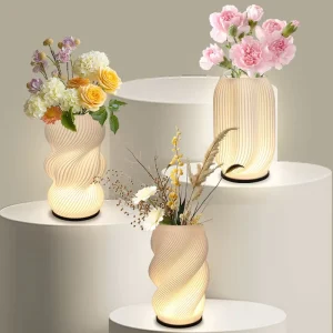 Creative 3D Printing Plastic Mini LED Desk Lamp Modern Simple Design Romantic Decorative Bedroom Bedside RGB16