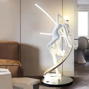 Creative Art Sculpture Ballerina RGB LED Floor Lamp Modern E27 Study Room Warehouse Lighting
