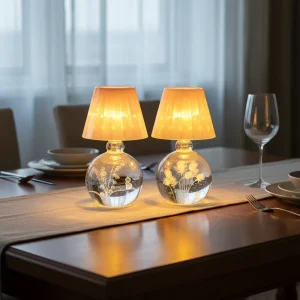 Creative Bedroom Glass Desk Lamp Crystal Ball Night Light 3 Year Warranty