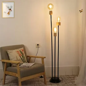 Creative Black Floor Lamp for Living Room Bedroom Hotel Home Decor Standing Light