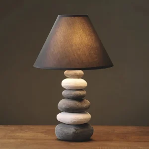 Creative Ceramic Table Lamp American Nordic Style Eye Caring Cozy Fabric Shade Night Light Bedside Lamp for Bedroom Dining Table