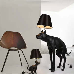 Creative Fiberglass Sculpture Standard Floor Lamp Dog Poop Shape Switch Exhibition Hall Animal Decorative Standing Lamp