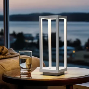 Creative LED Touch Desk Lamp with Projection Ambient Lighting Battery Included Decorative for Bar Camping Bedroom Use