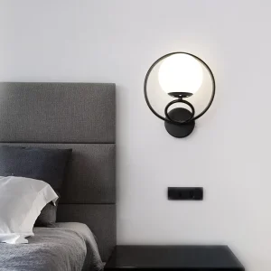 Creative Minimalist Bedroom Bedside Wall Lamp Vintage Porch European Style Glass Wall Lamp Bedroom for Bathroom