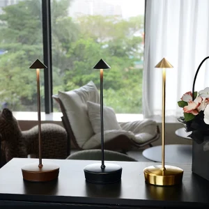 Creative Modern LED Table Lamp with Touch Control Warm White Light for Outdoor Camping and Restaurant Cafe Decor Battery Powered