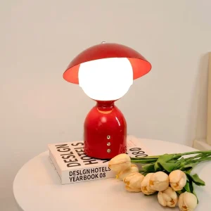 Creative Outline Metal USB Charging Desk Lamp Glossy Paint Cordless Touch LED Table Light for Bedroom Restaurant Decoration