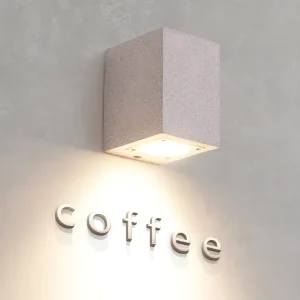 Creative Rectangle Cement Terrazzo LED Wall Lamp IP65 Waterproof Nordic Simple Modern Outdoor Decorative Lighting