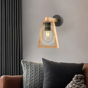 Creative Simple Wall Light E27 Black Iron Bracket Livingroom Bedroom Home Lighting Wall Lamp