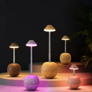 Creative Tumbler Weight Design Rechargeable LED RGB Desk Lamp Height Adjustable Smart Night Lights Bedside Table Lamp