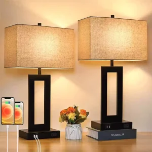 Creative USB Charging Touch Dimming Living Room Desk Bedroom Bedside Simple Modern Decorative Rechargeable Table Lamp