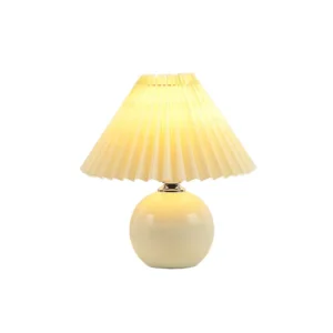 Creative Warm Nordic Ceramic Small Table Lamp Modern Minimalist Night Light for Study Living Room Square for Desktop Bedside