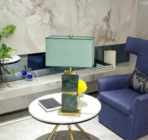 Creative and Luxurious Designer Style Marble LED Table Lamp for Hotel Living Rooms Study Rooms and Bedrooms