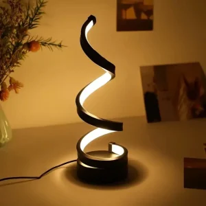 Cross Border E Commerce Modern Spiral Aluminum Shade Adjustable LED Desk Lamp USB Power Supply Multi Color