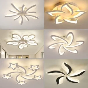 Cross Border LED Creative Adjustable Color Temperature Smart Control Ceiling Light for Living Room Bedroom Home Simple Lighting