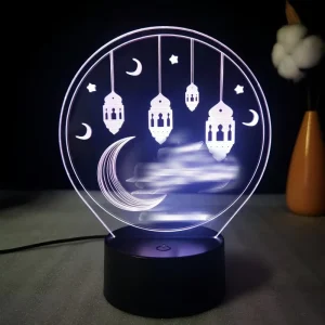 Cross border Arab 3D Nightlight Children’s Sleeping Bedroom Creative Atmosphere Table Lamp Modern Simplicity Gift Lamp USB