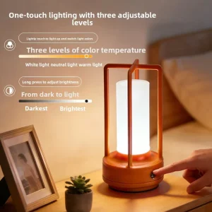 Cross-border Bestseller Minimalist LED Night Light Stylish Cross Design ABS Touch Control Battery Included for Camping Bedroom