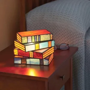 Cross border European Style Book end Desk Lamp Mini Table Lamp Creative Resin Ornament Ambient Lighting LED Home Decor Craftwork