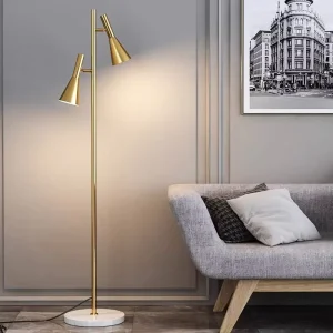 Cross border Italian Modern Minimalist Creative Double head Adjustable angle Reading Floor Lamp for Living Room Sofa and Bedroom