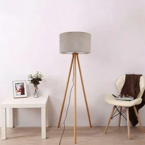 Cross-border Solid Wood European-style Adjustable Height Floor Lamp for Living Room Bedroom Vintage Warm Color High-end