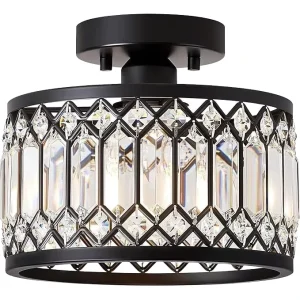 Crystal Ceiling Light IP44 AC Iron Frame LED CRI 90 Switch Control Living Room