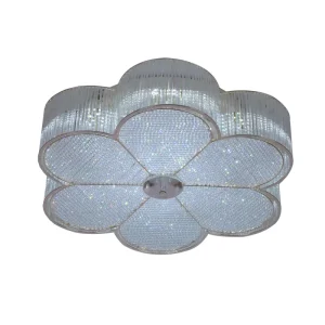 Crystal Ceiling Light Iron Lampbody Classic Luxury Golden Color LED Light Source IP20 Rated 50000 Hours Lifespan Dual Voltage