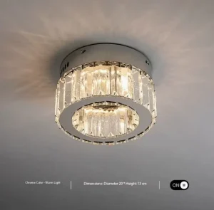 Crystal Decoration LED Ceiling Chandelier Pendant Lamp Round Small Bedroom Lighting
