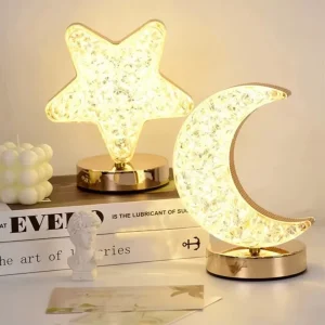 Crystal Desk Lamp Bedroom Bedside Decoration Rechargeable Desk Lamp