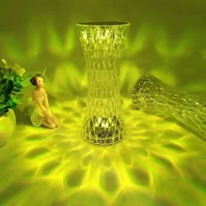Crystal Desk Lamp Rechargeable USB Touch Small Waist LED Desk Lamp Used for Ambient Lighting in Bars and Restaurants