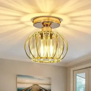 Crystal LED Ceiling Light for Hallway, Corridor, and Living Room