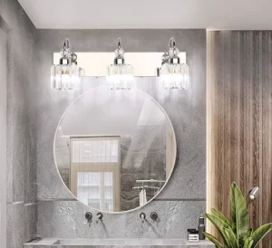 Crystal LED Wall Lamp Simple Waterproof Bathroom Vanity Mirror Light Indoor Decorative Bedroom Corridor Wall Sconce