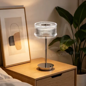 Crystal Shiny Cordless Table Lamp Portable LED Touch Desk Lamp Dimming Rechargeable Table Lamp for Restaurant Wedding Bars