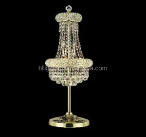 Crystal Table Lamps Fancy Table Light Golden Chrome Crystal Desk Lamp Lights Indoor