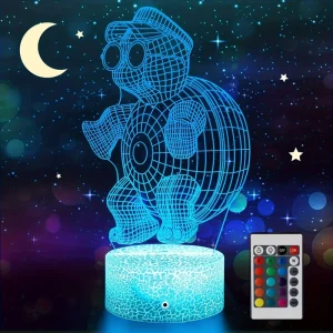 Custom 16-Color 3D Illusion Night Lamp LED Decoration Light Acrylic Girls Room Decor
