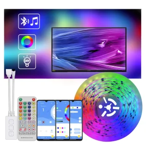 Custom Christmas Ambient Epistar LED Strip Light 5050 RGB USB APP Control Smart Waterproof 8M 10M 12V High CRI 90 3 Year