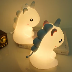 Custom Contemporary Silicone Animal LED Children’s Night Light 3D Touch Control Multi Color Middle Size Bedroom Rechargeable USB