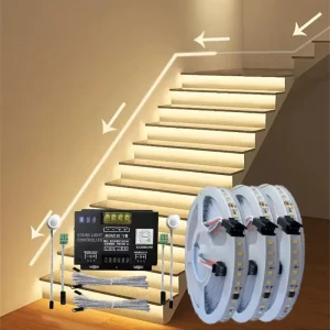 Custom DC24V 2835 Motion Sensor LED Staircase Light with Running Water Effect